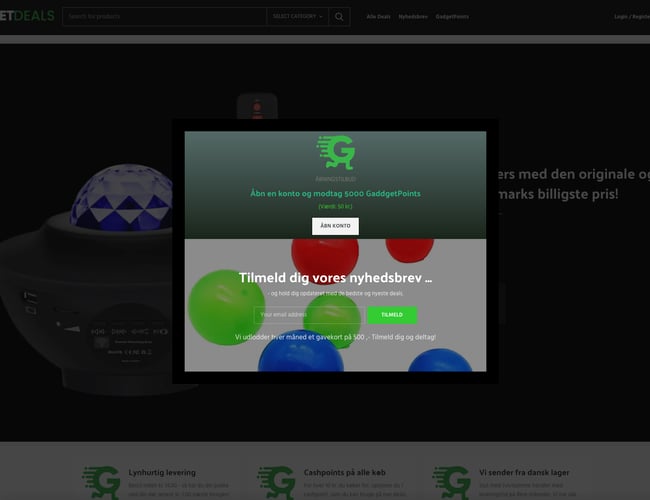 Dealsite med stort dansk varelager, kunder og aktiv målrettet SEO-ranking som bliver bedre og bedre