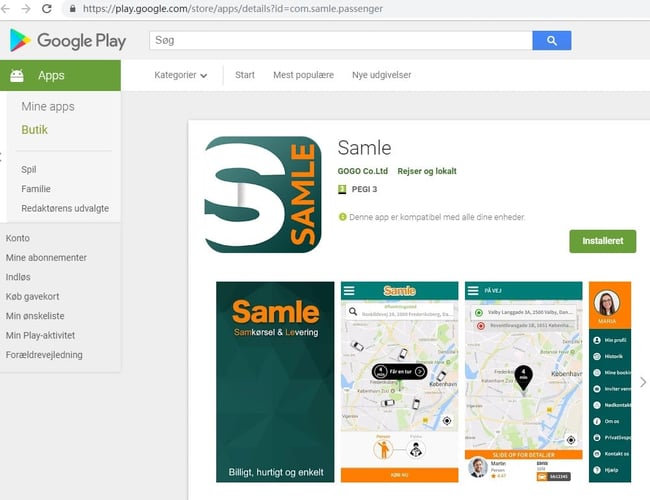 Samkørsel & Levering App - Ligner Uber eller Mover til salg