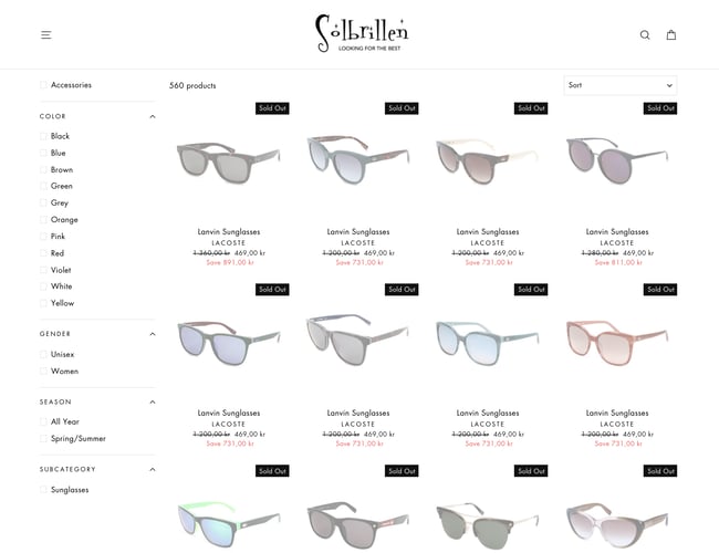 Solbriller - Super cool dropshipping webshop med 2 stk domæner  