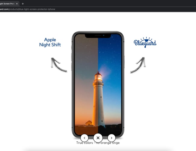 getblueguard.com - Eget brand med salg af panserglas. +500% markup.