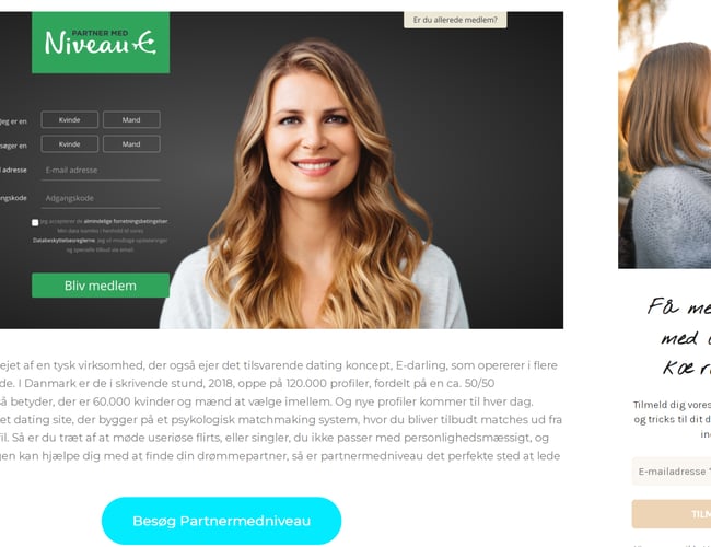 Dating affiliate blog til salg - >1.000 månedligt besøgende. Godt SEO potentiale.