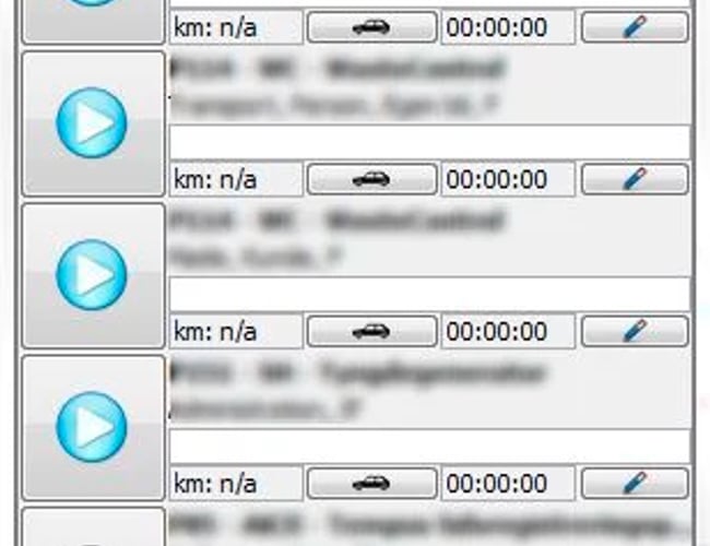 Squidworker - brugerflade til registrering af tid og kørsel.