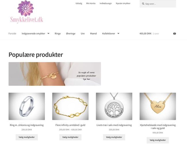 NY PRIS - Webshop med personlige smykker 