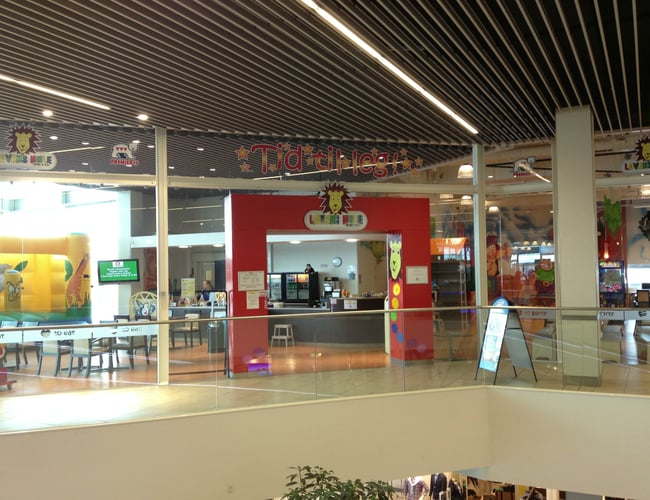 Legeland og Café i Rosengaardcentret i Odense