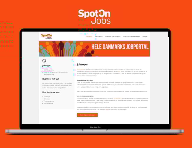 Job- og rekrutteringsplatform, der matcher kunder og jobsøgende.