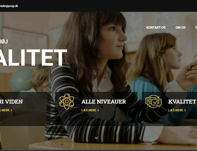 Projy.dk Elegant multi-underviser kursus platform med tilhørende domæne