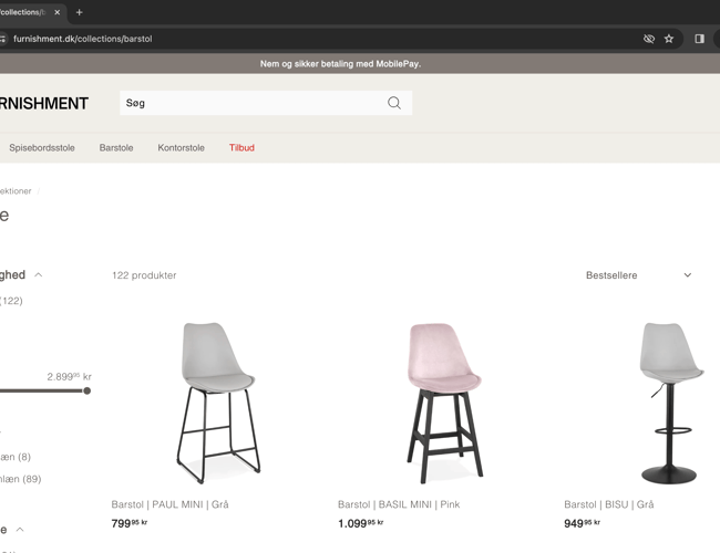 Furnishment | High end dropshipping møbelshop | 100% køreklar