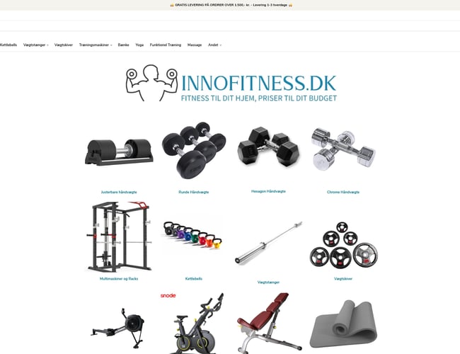 InnoFitness.dk - Veletableret fitness shop 