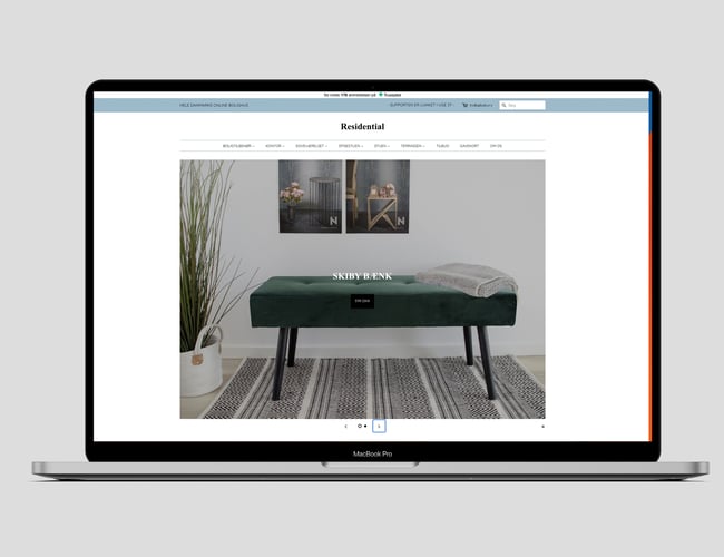 Spændende B2C webshop med salg af møbler og boliginteriør - Bruttofortjeneste 2020: 297.364 kr