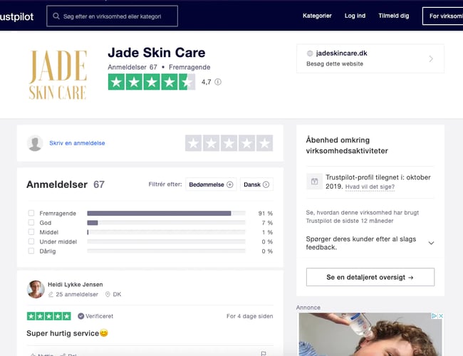 Webshop med omsætning på 650.000+ kr. samt lager og brand.