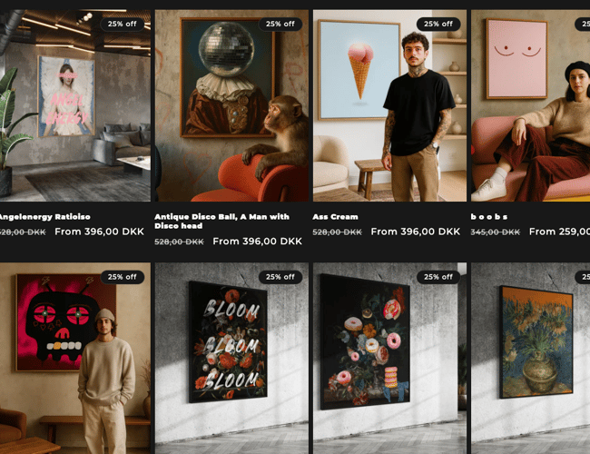 Sælg lærredstryk on demand - Bigfatcanvas.com