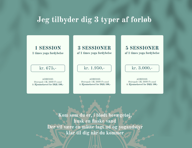 Et YOGAUNIVERS med behandlinger, undervisning, en yogalæreruddannelse og webshop