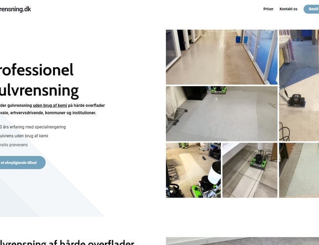 Gulvrensning.dk sælges! Løbende organiske henvendelser og lave driftsomkostninger