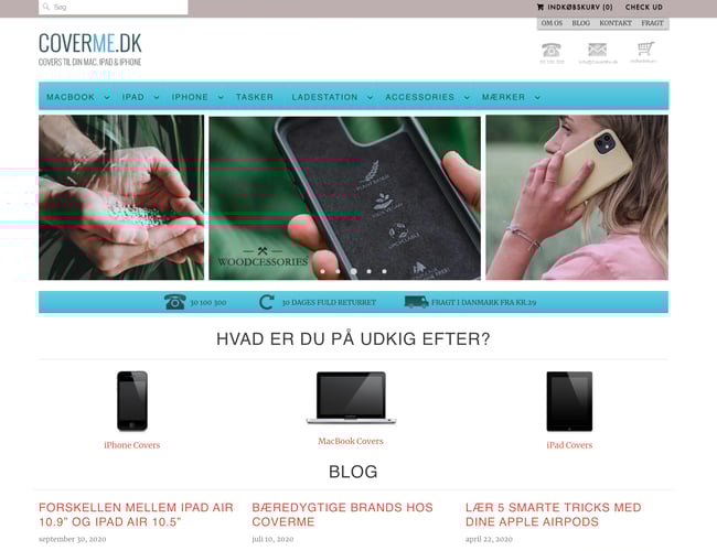 Webshop med Apple Kvalitets accessories - Omsætning 2023: 100.000 kr. 