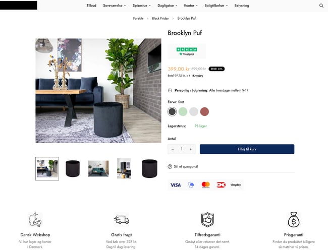 +3 mio kr i omsætning og 3.000 kunder - Webshop med boliginteriør og kugledyner sælges billigt