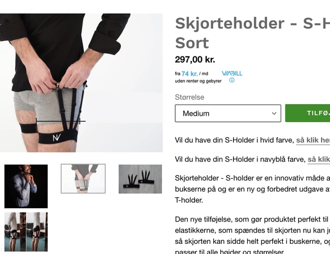 Attraktiv webshop med nicheprodukt til mænd sælges månedlig omsætning ca. 25.000 kr.