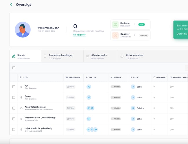 Agreeo.io – Komplet platform til digitale kontrakter, samarbejde og e-signering