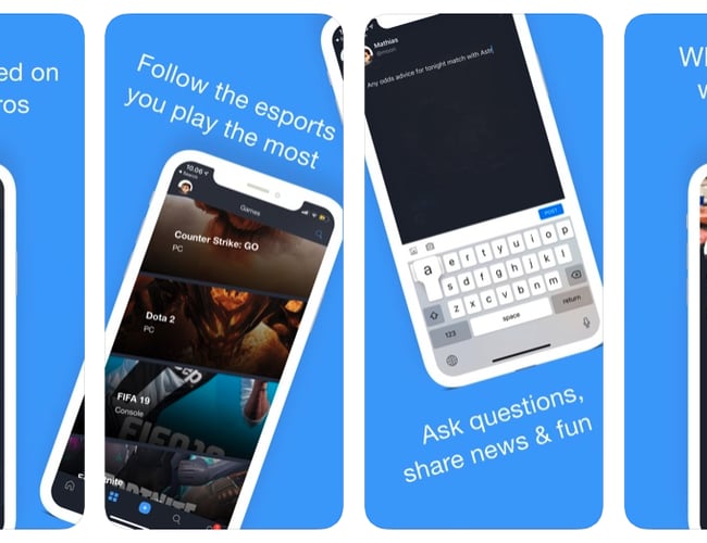 APP: Esports social network KÆMPE MARKED