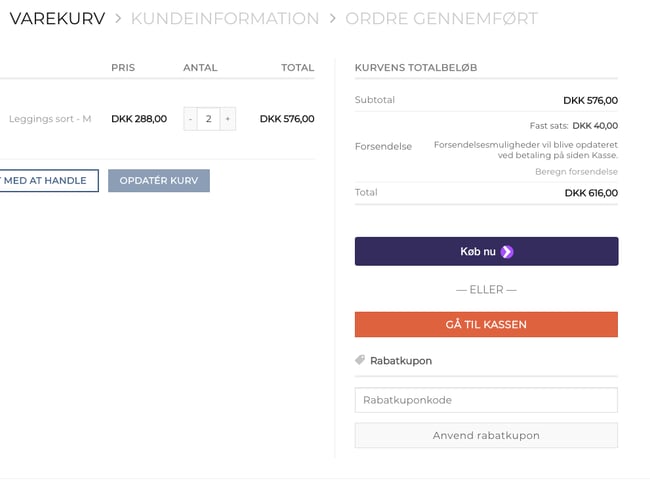 Webshop med salg af karate udstyr - Omsætning 50.000 kr. 