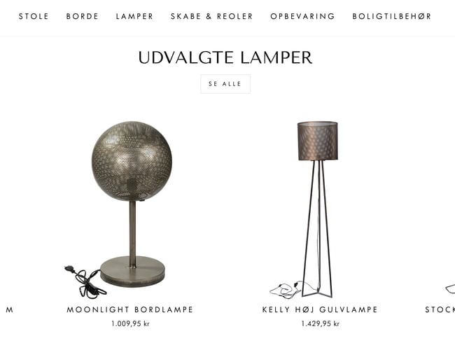 Salg af møbler gennem dropshipping