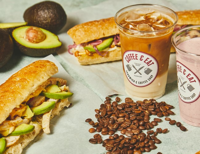 Hyggelig Café i gågaden i Odense