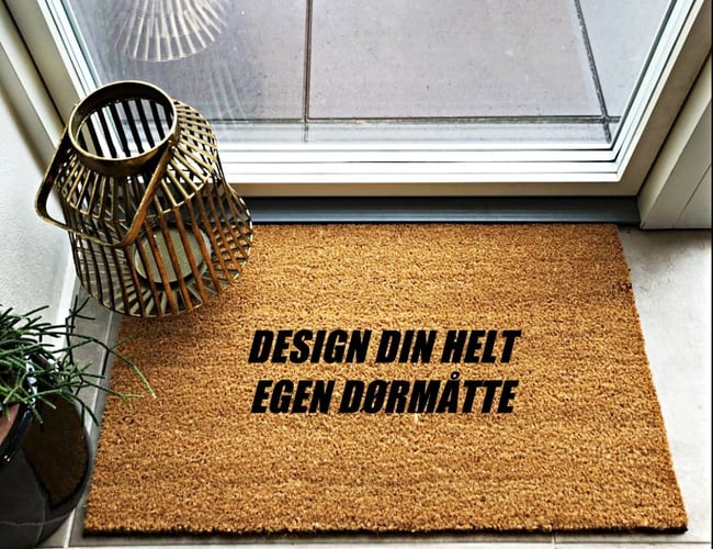 Skal væk! Webshop med salg af kokosdørmåtter - Mulighed for at lave sin egen tekst - Omsat for ca. 80.000 kr. - Til salg