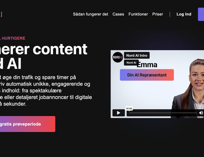 NordAI.dk - AI SaaS virksomhed - Bliv First Mover på det Danske Marked