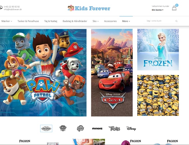Kidsforever.dk - Dropshipping webshop med børneprodukter - Shopify