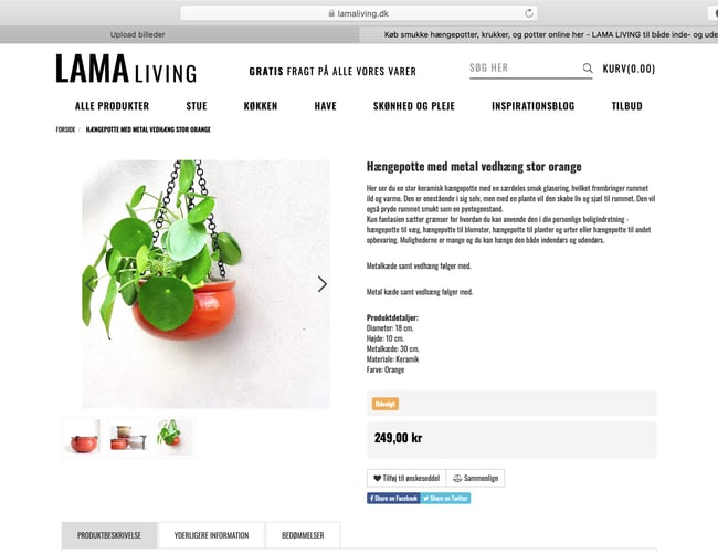 Webshoppen lamaliving sælges - Interiør til hjemmet