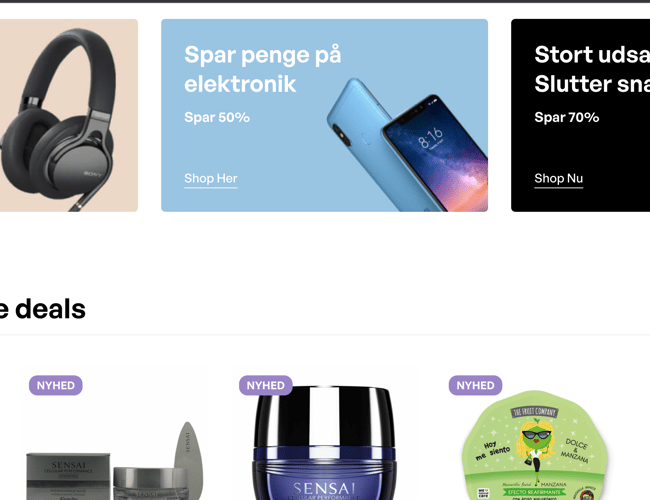 Webshop med bredt udvalg - Dropshipping - Omsætningen er i niveauet 800.000 til 900.000 mio kroner om året.