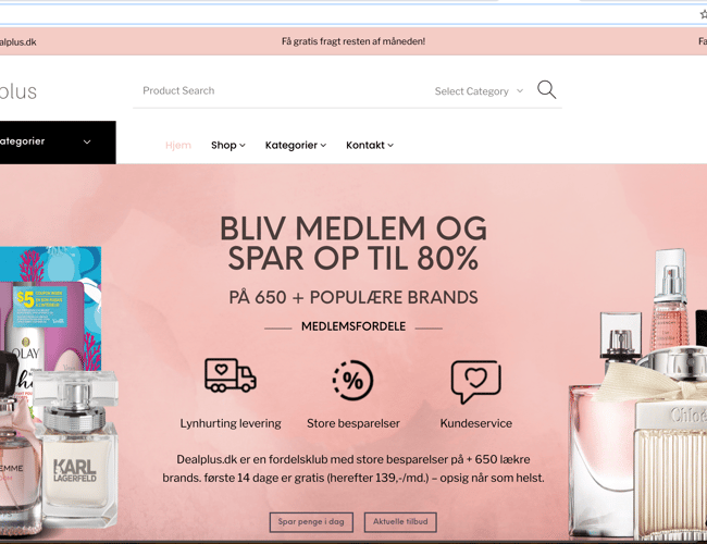 DealPlus (Webshop til både mænd og kvinder)