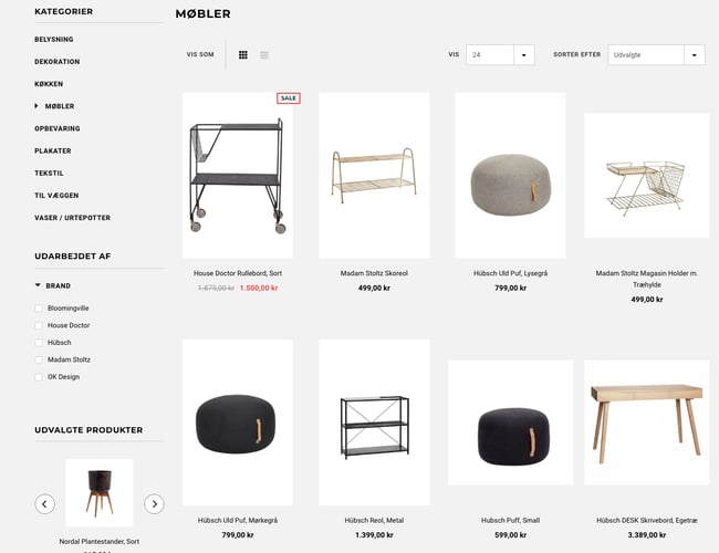 Somibu.com - Stilren webshop med moderne nordisk boliginteriør - Dækningsgrad på 40%