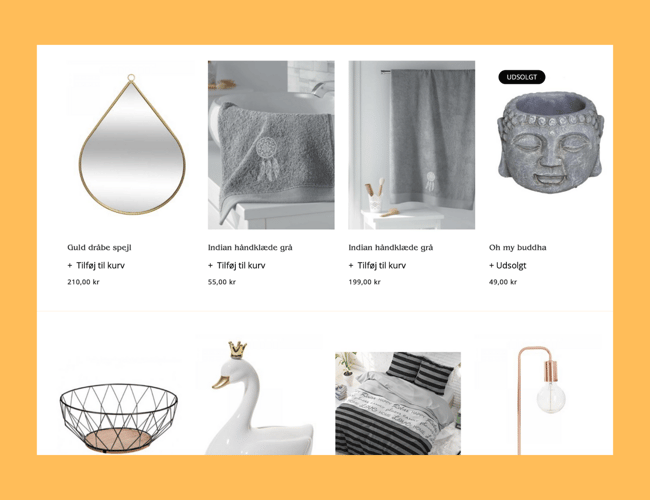 Webshop med lækkert boligtilbehør