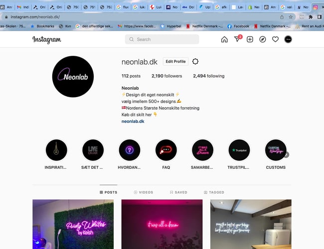 LED neonskilte butik med god avance - Omsætning: 401.000,- kr.