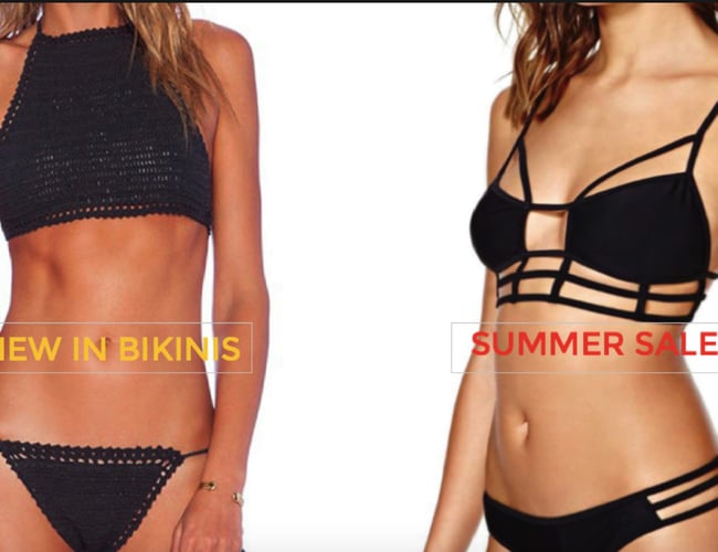 Nichewebshop der sælger bikinier (nedsat)