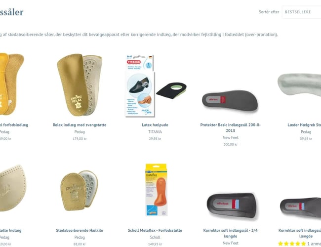 Etableret webshop med sundt fodtøj, fod og kropspleje produkter - Månedlig omsætning ca. 45-50.000,-