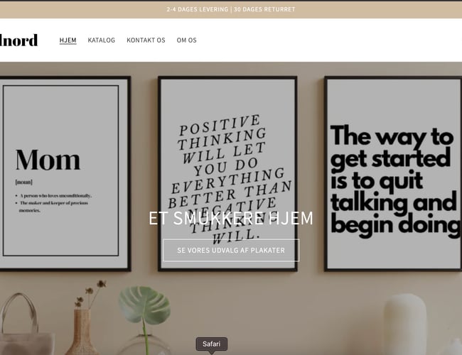 Dropshipping shop med salg af unikke plakater