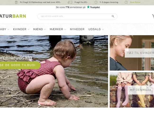 Etableret webshop med børnetøj sælges - Omsætning H2, 2024: 169.000 kr.