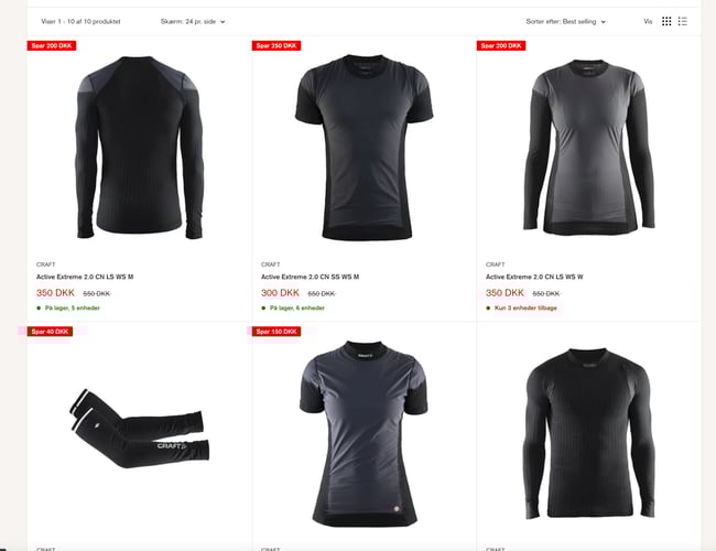 Salg af webshop med salg af sportstøj til klubber og foreninger