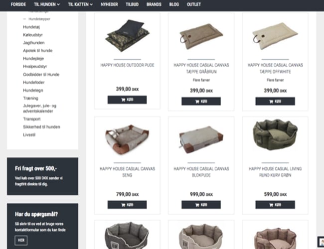 Markedets flotteste kæledyrswebshop