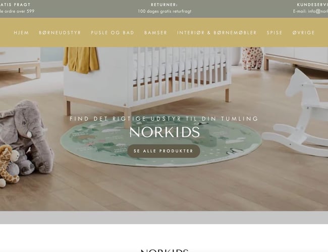 Dropshipping butik med salg af baby-børne udstyr