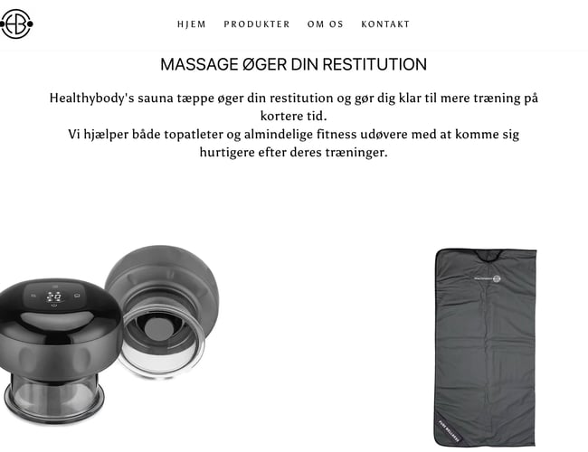 Salgsklar webshop med eget varelager - Træningsudstyr - Healthybody.dk