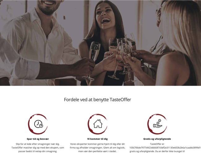 Tasteoffer.dk - Online outsourcing  af vinsmagninger - WordPress
