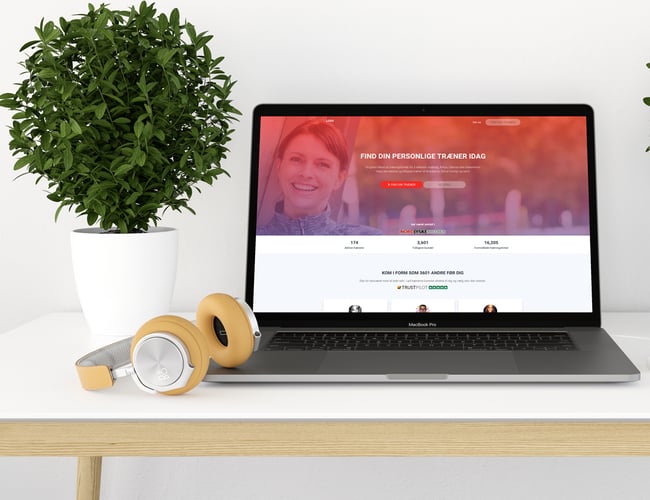 Få 3 tilbud på personlig træning, Online platform - Omsætning: 160.000 kr. Overskud på 115.000 kr.