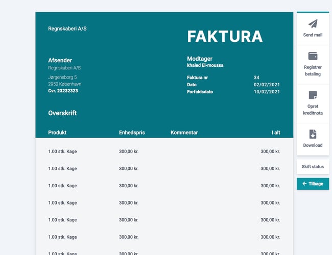 Ikke færdigt regnskabsprogram til salg