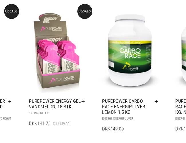 Webshop med salg af sportsernærring - 40-50t i omsæt. - faste kunder og klubaftaler