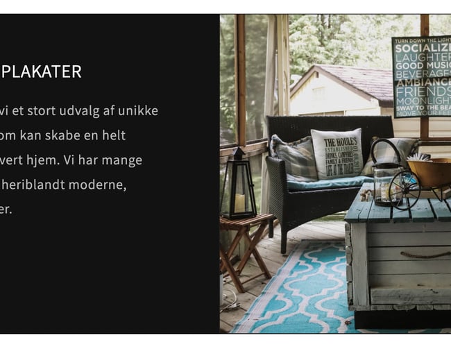 Dropshipping shop med salg af plakater - Avancen ligger på mellem 35-50%.