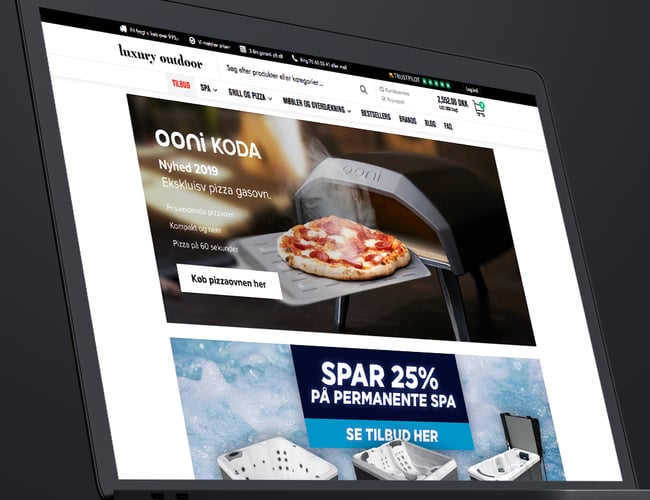 Webshop med salg af pizzaovne, spa og terrasseprodukter - Omsætning 2,3 + m i 2020