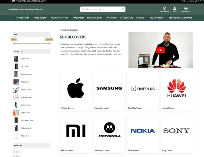 Stor detailwebshop - PanzerScreen.dk - Sælges - Omsætning 2022: 3.1 mio kr.