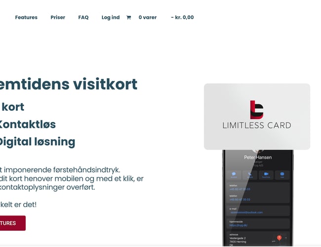 Opret forbindelser uden grænser – Limitless Card, det revolutionerende elektroniske visitkort